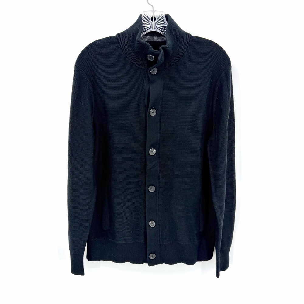 Banana Republic Factory NWT Button-up Cardigan Sweater Cotton Black Size M